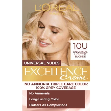 L'Oréal Excellence Creme Universal Nudes, боя за коса, 10U светло рус цвят
