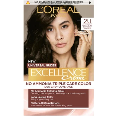 L'Oréal Excellence Creme Universal Nudes, боя за коса, 2U тъмно кафяв цвят