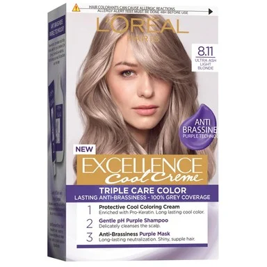 L'Oréal Excellence Cool Creme, боя за коса, 8.11 студено светло русо
