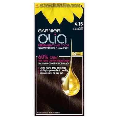 Garnier Olia, Боя за коса без амоняк, 4.15 студен шоколад