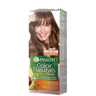 Garnier Color Naturals, Боя за коса, 6.34 златисто медено тъмно русо