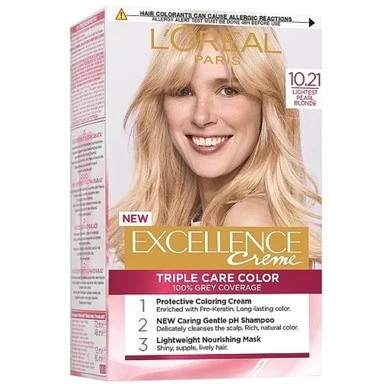 L'Oréal Excellence Creme, боя за коса, 10.21 светло перлено рус