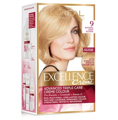 L'Oréal Excellence Creme, боя за коса, №9 светло рус