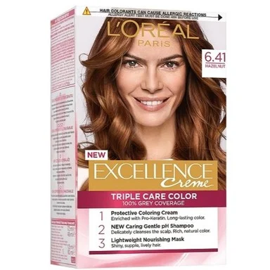 L'Oréal Excellence Creme, боя за коса, 6.41 лешник