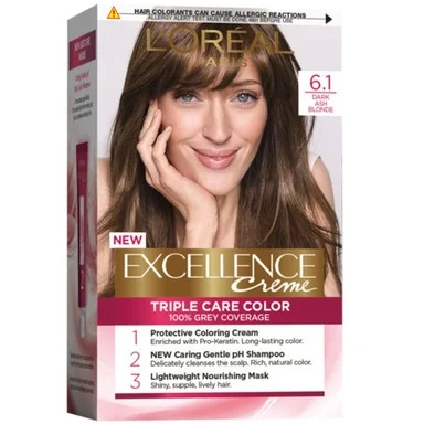 L'Oréal Excellence Creme, боя за коса, 6.1 Тъмно пепеливо рус