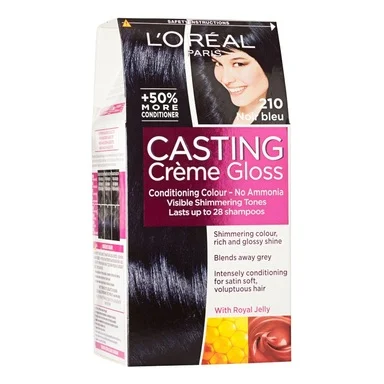 L'Oréal Casting Creme Gloss, боя за коса без амоняк, №210 синьо черно