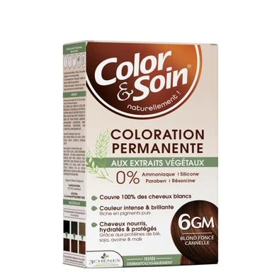 3Chenes Color and Soin, Боя за коса, 6GM канелено тъмнорус цвят