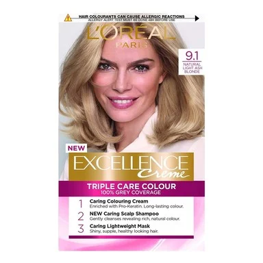 L'Oréal Excellence Creme, боя за коса, 9.1 естествен светло рус
