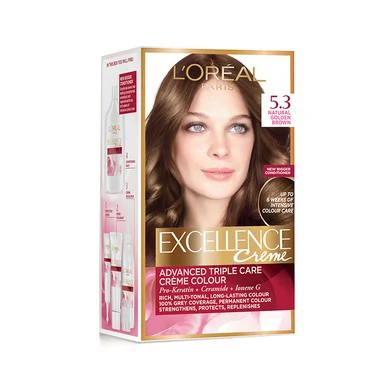 L'Oréal Excellence Creme, Боя за коса, 5.3 златисто кафяв