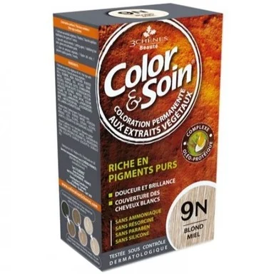 3Chenes Color and Soin, Боя за коса, 9N медено рус цвят