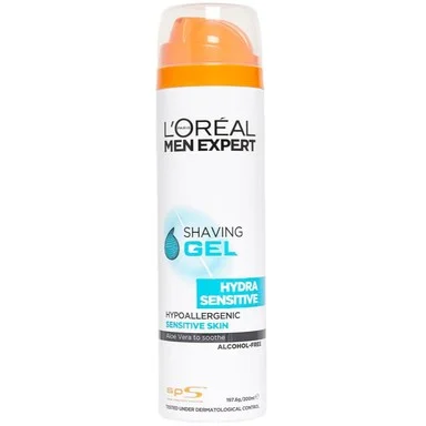 L'Oréal Men Expert Sensitive, Гел за бръснене за чувствителна кожа, 200 мл