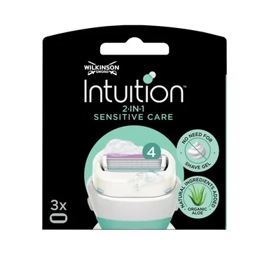 Wilkinson Sword Intuition Sensitive Care, Резервни ножчета за бръснене, 3 броя