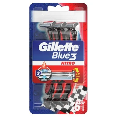 Gillette Blue 3 Pride, Мъжка самобръсначка, 6 бр