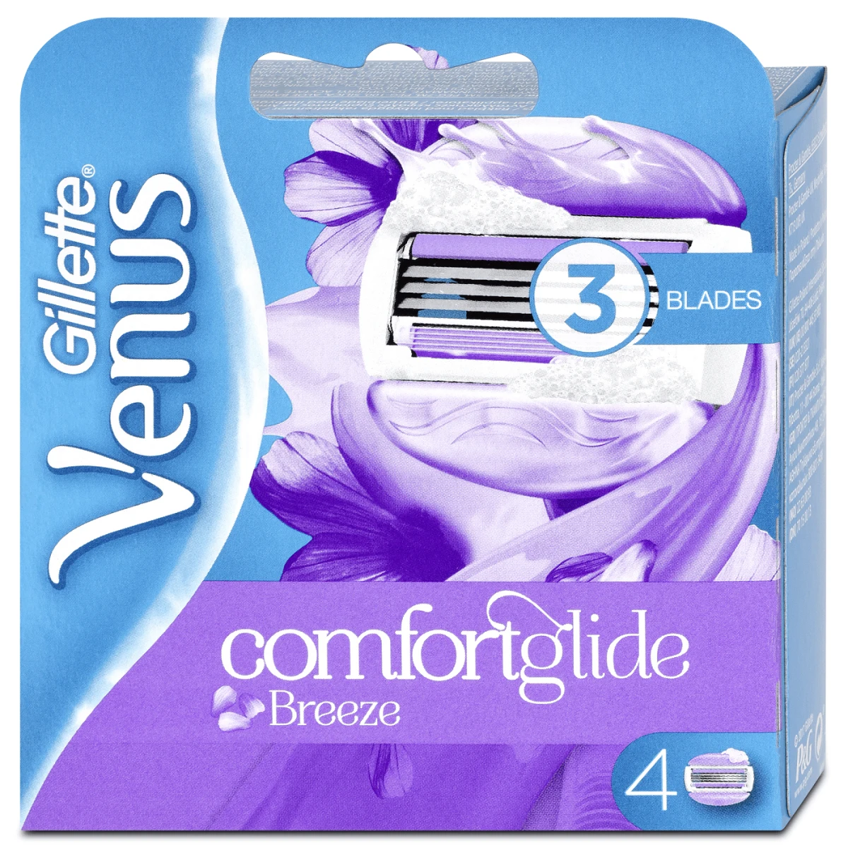 Gillette Venus Breeze, Дамски резервни ножчета, 4 броя
