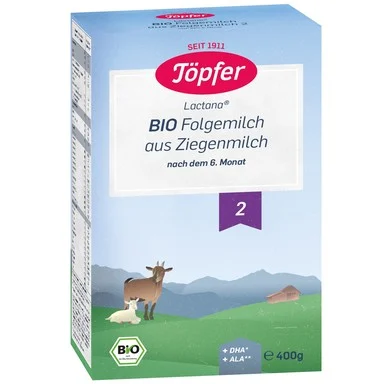 Topfer Lactana Bio 2, Преходно био козе мляко 6+ месеца, 400 г