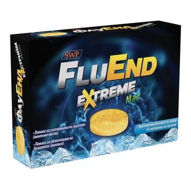 FluEnd Extreme Мента, 16 таблетки за смучене