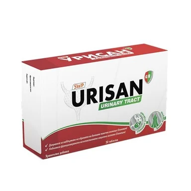Urisan, за здраве на уринарния тракт, 30 таблетки, от SWP