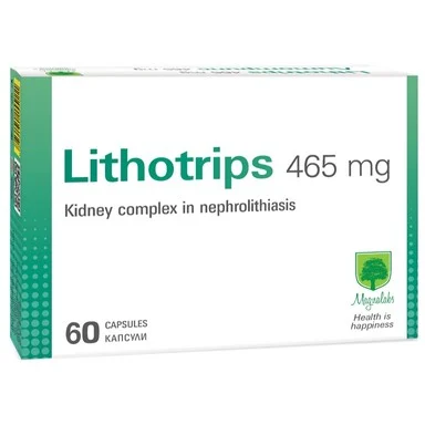Lithotrips, бъбречен комплекс при конкременти, 450 мг, 60 капсули, от Magnalabs