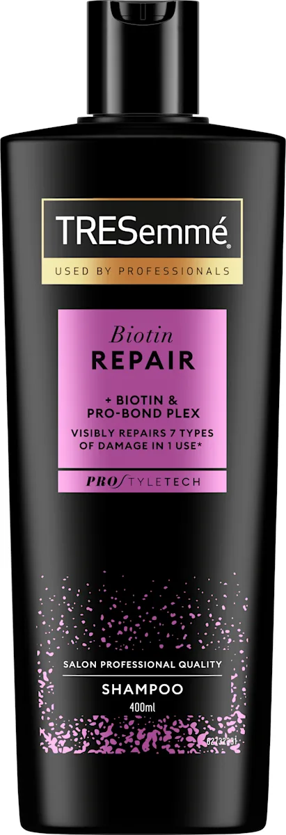 TRESemmé Biotin + Repair 7, професионален шампоан с биотин за суха и увредена коса, 400 мл.