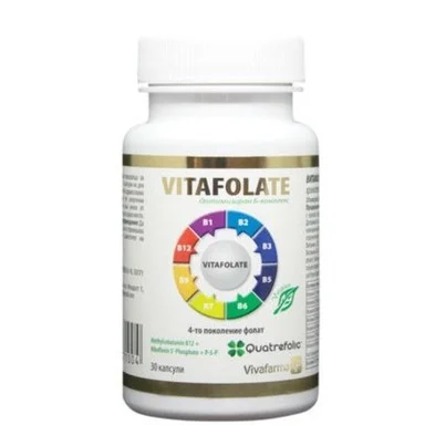 Витафолат, Витамини B complex, 30 капсули, от Quatrefolic