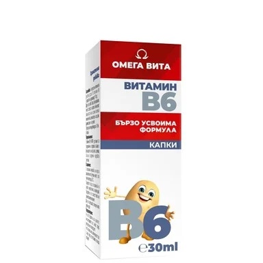 Витамин B6 под формата на капки, 30 мл, от Omega Vita