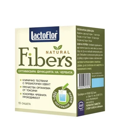 Lactoflor Fibers, натурален пребиотик, 15 сашета