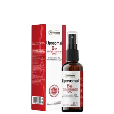 Liposomal B12, 1000 мкг, 30 мл, от Herbamedica