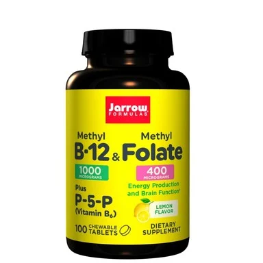 Methyl B12 + Фолат, с вкус на лимон, 100 дъвчащи таблетки, от Jarrow