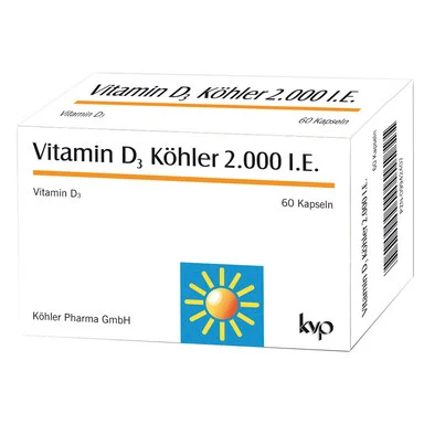 Vitamin D3, 2.000 IU, 60 капсули, от Köhler Pharma