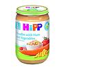 HiPP organic, пюре от шунка зеленчуци и макарони, 8+ месеца, 220 гр.