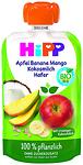 HiPP Hippies Bio, плодова закуска с ябълка, банан, манго, кокосово мляко и овес, 12+ месеца, 100 гр.
