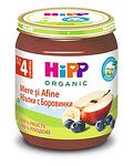 HiPP organic, пюре, от ябълки и боровинки, 4+ месеца, 125 гр.