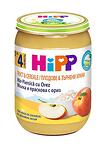 HiPP organic, пюре от ябълка и праскова с ориз, 4+ месеца, 190 гр.