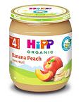 HiPP organic, пюре, от праскови и банани, 4+ месеца, 125 гр.