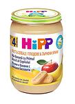 HiPP organic, пълнозърнеста каша от ябълка и банан с бисквити, 4+ месеца, 190 гр.