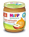 HiPP organic, пюре, от тиква и ябълки, 4+ месеца, 125 гр.