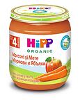 HiPP organic, пюре, от моркови и ябълки, 4+ месеца, 125 гр.