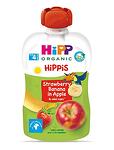 HiPP Hippis, плодова закуска от ябълка с ягоди и банан, 4+ месеца, 100 гр.