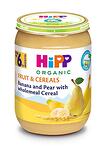 HiPP organic, пълнозърнеста каша с круша и банан, 6+ месеца, 160 гр.