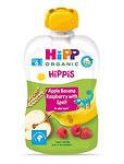 HiPP Hippies, плодова закуска от ябълка с банани и малини, 6+ месеца, 100 гр.