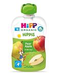 HiPP Hippies, плодова закуска от круша и ябълка, 4+ месеца, 100 гр.