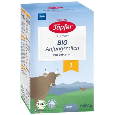 Töpfer Lactana Bio 1, Адаптирано мляко, 0+ месеца, 600 г