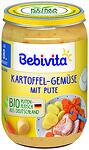 Bebivita, био пюре от картофи и зеленчуци с пуешко месо, 8+ месеца, 220 гр.