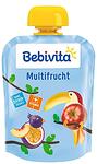 Bebivita, плодово пюре, пауч от различни плодове, 12+ месеца, 90 гр.