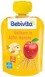 Bebivita, плодово пюре, пауч от ябълка, банан и зърнени култури, 12+ месеца, 90 гр.