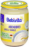 Bebivita, био млечна каша "лека нощ" от грис с ванилия, 5+ месеца, 190 гр.