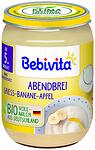 Bebivita, био млечна каша "лека нощ" от грис, банан и ябълка, 5+ месеца, 190 гр.
