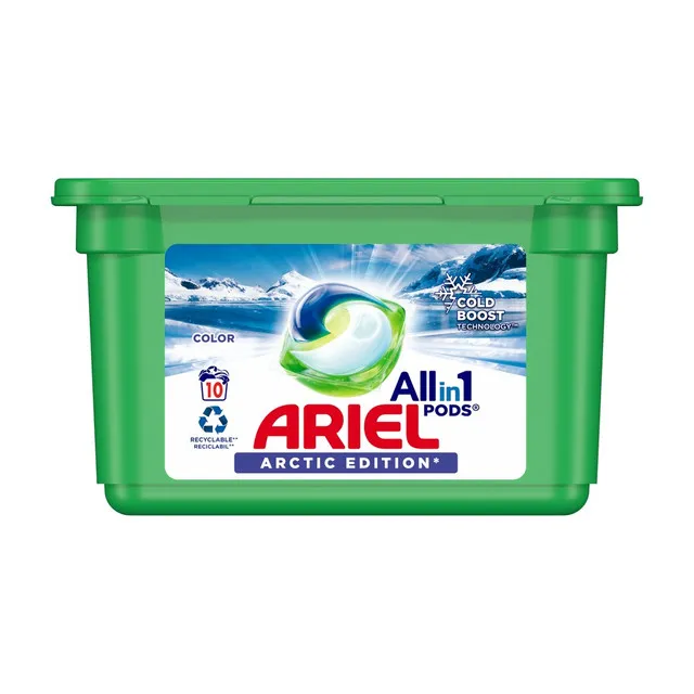 Ariel Arctic, 10 изпирания, капсули за цветно пране