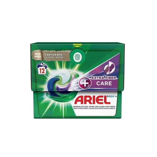 Ariel Allin1 Extra Fiber Care, 12 изпирания, капсули за цветно пране