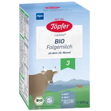 Töpfer Lactana Bio 3, Адаптирано мляко, 10+ месеца, 600 г